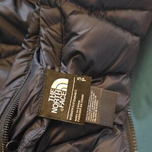 The North Face Turquoise And Navy Puffer Jacket, Extra Long Size Small